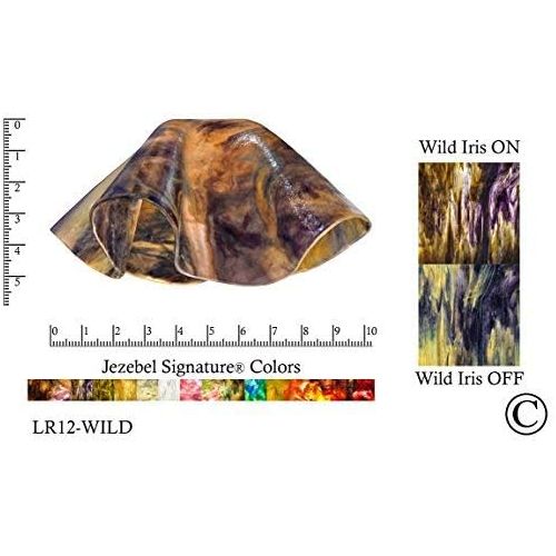  Jezebel Signature LR12-WILD-158 Lily Glass Pendant Replacement Glass Shade-1 58 Hole, Small, Wild Iris