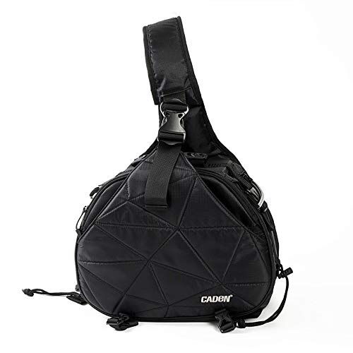  CameraVideo Bags - Caden Waterproof Travel Small DSLR Shoulder Camera Bag with Rain Cover Triangle Sling Bag for Sony Nikon Canon Digital Camera K1 - by Jhin Stella - 1 PCs