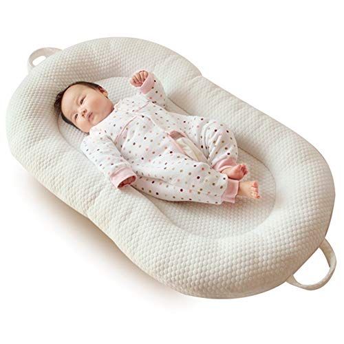  [아마존베스트]JHion 39 × 23 Baby Lounger Bassinet for Bed Breathable Hypoallergenic Co-Sleeping Baby Bed - 100%...