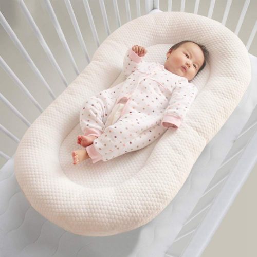  [아마존베스트]JHion 39 × 23 Baby Lounger Bassinet for Bed Breathable Hypoallergenic Co-Sleeping Baby Bed - 100%...