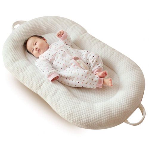  [아마존베스트]JHion 39 × 23 Baby Lounger Bassinet for Bed Breathable Hypoallergenic Co-Sleeping Baby Bed - 100%...