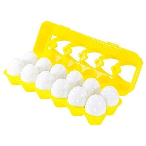  J-hong Matching Eggs-Educational Color & Shape Recognition Sorter Puzzle Skills Study Toys, for Easter Travel Game Early Learning Match Egg Set, Suitable More Than 18+ Months Toddl