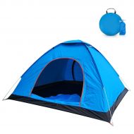 Jhua 2-Person Camping Tent with Carry Bag, Lightweight Waterproof Dome Automatic Pop-Up Outdoor Sports Tent Sunscreen for Beach, Traveling, Hiking, Camping, Hunting  Blue