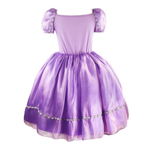  JiaDuo New Princess Rapunzel Party Costume Girl Halloween Dress Up