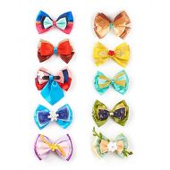 JiaDuo 10pcs Princess Character Inspired Hair Bows Clips for Girls Women Costume Dress Up Accessories