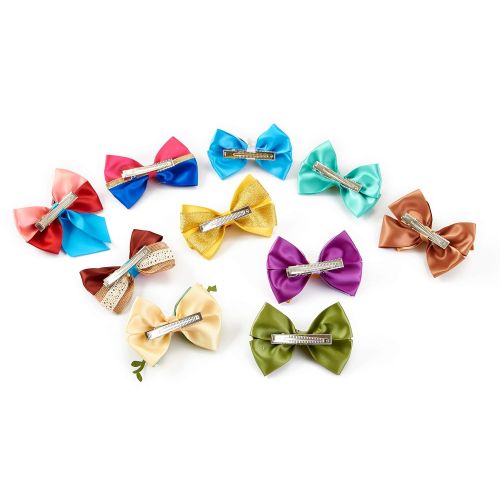  JiaDuo 10pcs Princess Character Inspired Hair Bows Clips for Girls Women Costume Dress Up Accessories