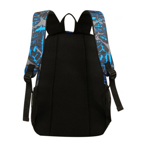  JiaYou Boy Girl Unisex 20L Fashion School Bag Backpack with Florescent Mark 3 Sets/2 Sets (20L, USB ColorG 3 Sets)