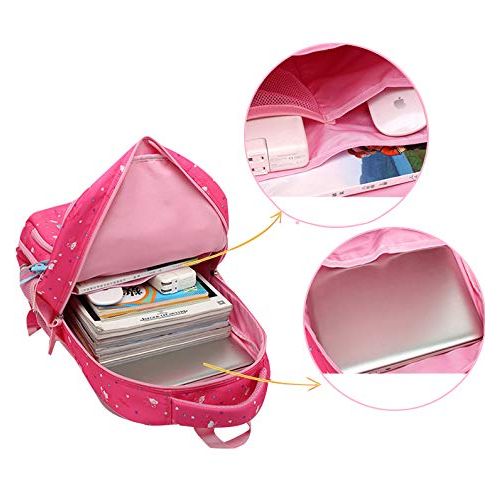  JiaYou Girl Multipurpose Dot Primary Junior High University School Bag Bookbag Backpack (27Liters, Orange)