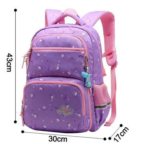  JiaYou Girl Multipurpose Dot Primary Junior High University School Bag Bookbag Backpack (27Liters, Orange)