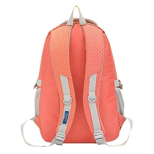  JiaYou Girl Multipurpose Dot Primary Junior High University School Bag Bookbag Backpack (27Liters, Orange)