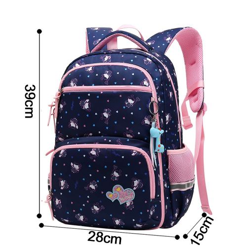  JiaYou Girl Multipurpose Dot Primary Junior High University School Bag Bookbag Backpack (27Liters, Orange)