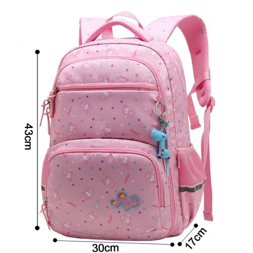  JiaYou Girl Multipurpose Dot Primary Junior High University School Bag Bookbag Backpack (27Liters, Orange)