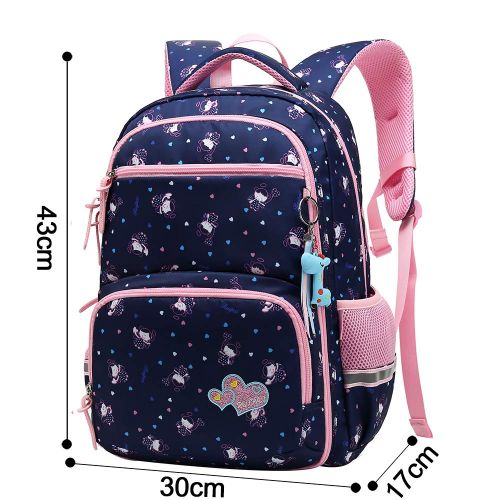  JiaYou Girl Multipurpose Dot Primary Junior High University School Bag Bookbag Backpack (27Liters, Orange)