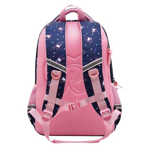  JiaYou Girl Multipurpose Dot Primary Junior High University School Bag Bookbag Backpack (27Liters, Orange)