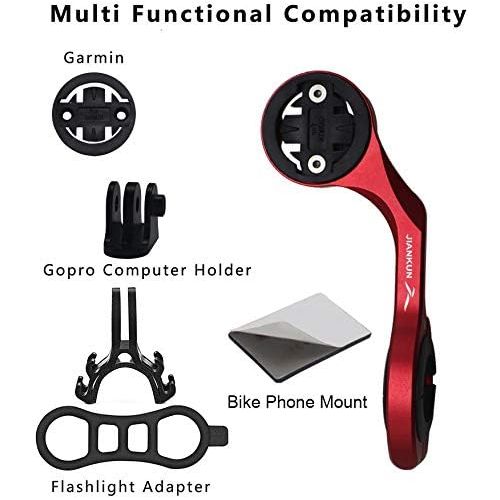  [아마존베스트]Jiankun Bicycle Computer Combo Out Front Mount for Garmin Edge, Smartphone, Front Bike Light and Gopro Sports Camera, for Garmin Edge Series, Compatible with Handlebar 22.2/25.4/31.8 mm