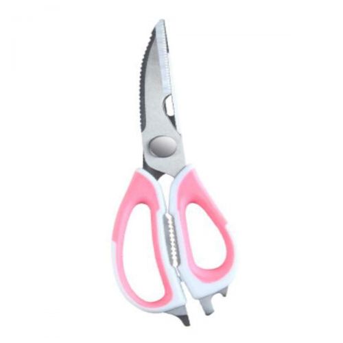  Jiansheng Scissors, Stainless Steel Kitchen Scissors, Strong Chicken Bone Scissors, Household Fish Killing, Fish Scales, Sharp Scissors, Pink 22.57.3cm (Color : Pink, Size : 22.57.3cm)