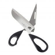 Jiansheng Scissors, Kitchen Scissors, Household Detachable Stainless Steel Scissors, Chicken Bone Scissors, Bottle Opener, Paring Knife, Black 23.58.5cm (Color : Black, Size : 23.58.5cm)