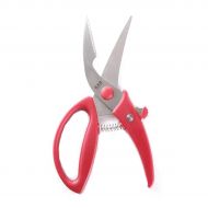 Jiansheng Scissors, Kitchen Scissors, Multi-function Stainless Steel, Strong Chicken Bone Scissors, Meat And Fish, Red 208.5cm (Color : Red, Size : 208.5cm)