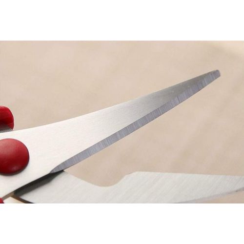  Jiansheng Scissors, Kitchen Scissors, Multi-function Stainless Steel, Strong Chicken Bone Scissors, Meat And Fish, Red 208.5cm (Color : Red, Size : 208.5cm)