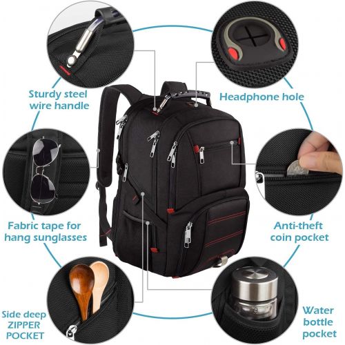  [아마존베스트]Jiefeike Travel Laptop Backpack,Extra Large Capacity TSA Friendly Anti Theft Backpacks with USB Charging Port,Water-Resistant Men Women Business College Student Computer Bookbag Fits 17 Inc