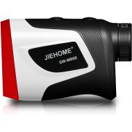 Jiehome Golf Rangefinder Slope 800Yds 6X Golf Range Finder with Flag-Lock Pin Sensor Vibration Slope ON/Off and Continuous Scan Rechargeable - Tournament Legal Golf Rangefinders