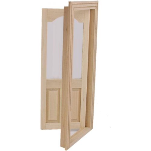  Jili Online 1/12 Arched Top 2 Panel Interior Door Dolls House Miniature Fixture Fittings