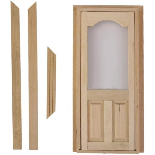  Jili Online 1/12 Arched Top 2 Panel Interior Door Dolls House Miniature Fixture Fittings