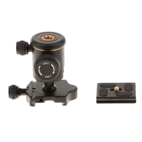  Jili Online QZSD Q06 Professional DSLR Cam Camera Metal Tripod Ball Head With Quick Release Plate 14 Screw Max Load 8kg Black