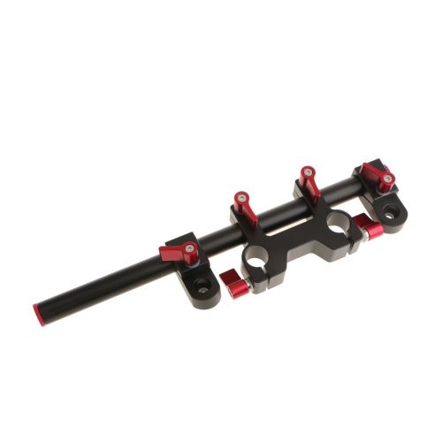  Jili Online 15mm Rod Rail Handle Kit for Shoulder Support Rig Cameras Follow Focus Red