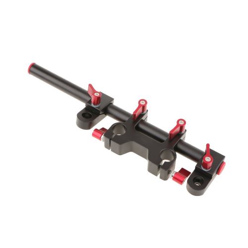  Jili Online 15mm Rod Rail Handle Kit for Shoulder Support Rig Cameras Follow Focus Red