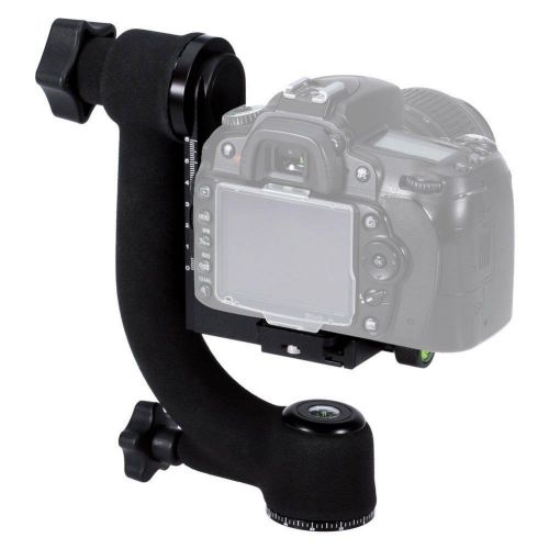  Jili Online Heavy Duty Gimbal Tripod Head Horizontal Mount with Lockout Knob QR Black