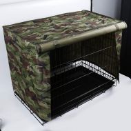 Jim Hugh Camouflage Color Pet Waterproof Polyester Crate Cover Dog Kennel Cage Cover Blanket Breathable Pets House