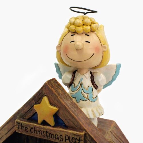  Jim Shore for Enesco Peanuts by Jim Shore Peanuts Christmas Pageant Stone Resin Figurine, 7.5”