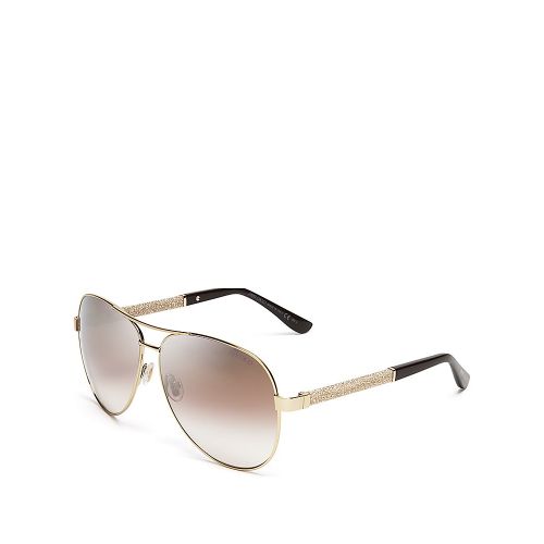  Jimmy Choo Womens Lexie Mirrored Aviator Sunglasses, 61mm