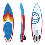 Jimmy Styks AirSurf 6 Short Board | Surfboard | 6 Long, 20 Wide, 3.2 Thick Inflatable Surfboard - Red and Blue | Includes Pump, Coiled Safety Leash, Carry Bag and Repair Kit