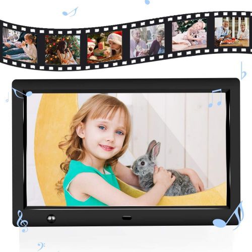  [아마존베스트]Jimwey Digital Photo Frame 10 inch IPS Display Electronic Picture Frame with Motion Sensor 1080P HD LCD Display, Video Player/ MP3/ Calendar/Zoom in & Rotate Pictures/Remote Control [Jimw