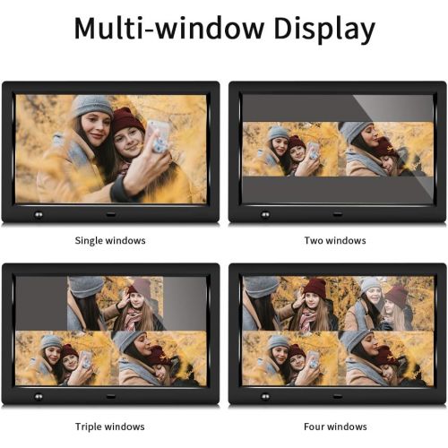  [아마존베스트]Jimwey Digital Photo Frame 10 inch IPS Display Electronic Picture Frame with Motion Sensor 1080P HD LCD Display, Video Player/ MP3/ Calendar/Zoom in & Rotate Pictures/Remote Control [Jimw