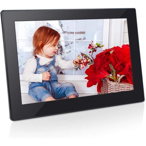  [아마존베스트]Jimwey Digital Photo Frame 8 Inch 16:9 IPS Display Electronic Picture Frame 1080P High Resolution Advertising Machine with Video Player, Calendar, Alarm, Auto Power ON/Off, Remote Control