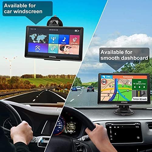  [아마존베스트]Jimwey Navigation Device for Lorry Car Navigation GPS Navigation System 9 Inch 16GB Lifetime Free Map Update with Speed Camera Warning POI Voice Guide Lane 2020 Europe UK 52 Map