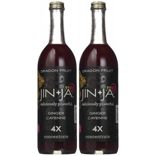  Jin-Ja JinJa Dragon Fruit Fresh Ginger Green Tea Drink in 4x Concentrate - 750ml, 2 Pack