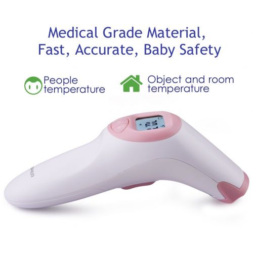  JinHam Baby Forehead Thermometer, FDA Approved Medical Digital Thermometer, Non Contact Infrared Thermometer with Fever Alarm for Baby Child Adult, 20 Groups Body/Object Testing Memory (P