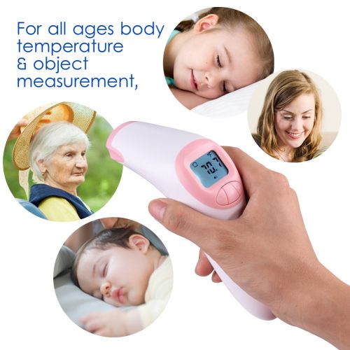  JinHam Baby Forehead Thermometer, FDA Approved Medical Digital Thermometer, Non Contact Infrared Thermometer with Fever Alarm for Baby Child Adult, 20 Groups Body/Object Testing Memory (P