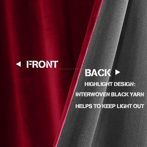  Jinchan jinchan Velvet Curtains Half Blackout Panels, Room Darkening Drapes for Bedroom Window Curtain Rod Pocket (2 Panels, 84 Inch, Green)