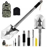 Jingrong Folding Shovel,Tactical Shovel,Portable Military Survival Shovel Multitool and Tactical Waist Pack for Hiking, Backpacking, Dry Camping,Trenching, Entrenching,Survival and