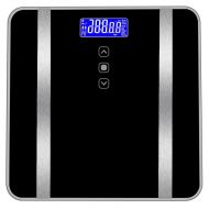 Jinjin Smart Scale - Accurate Bathroom Body Fat Scale Display Seven Items of Data 180KG/400 pounds (Black)