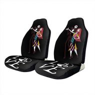 Jinsshop Universal The Nightmare Before Christmas Fit Full Set Front Seat Covers, Car Seat Protectors for Car, Vans, SUV & Truck 2 PCS