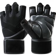 Jinxin Fitness Gloves Mens Weightlifting Gloves Sports Gloves Non-slip Gloves Support Fitness Pressure Bracers Half Finger Gloves