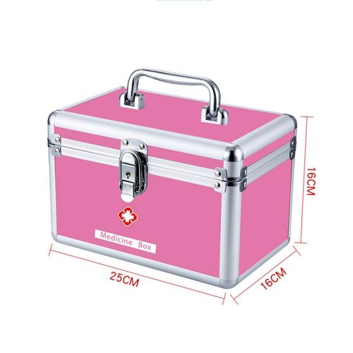  Jinxin-jewelry box Household First Aid Multifunctional Medicine Storage Box Organizer for Home (Color : Pink)