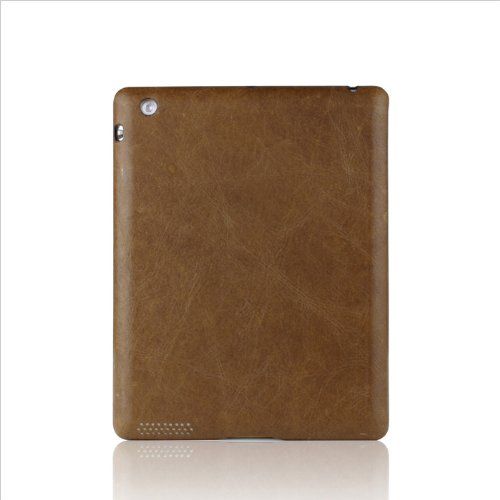  Jisoncase Vintage Genuine Leather Smart Cover Case for iPad 2, 3 & 4, JS-ID-006A-Brown