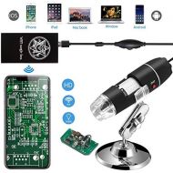 [아마존베스트]Jiusion WiFi USB Digital Handheld Microscope, 40 to 1000x Wireless Magnification Endoscope 8 LED Mini Camera with Phone Suction, Metal Stand and Case, Compatible with iPhone iPad M